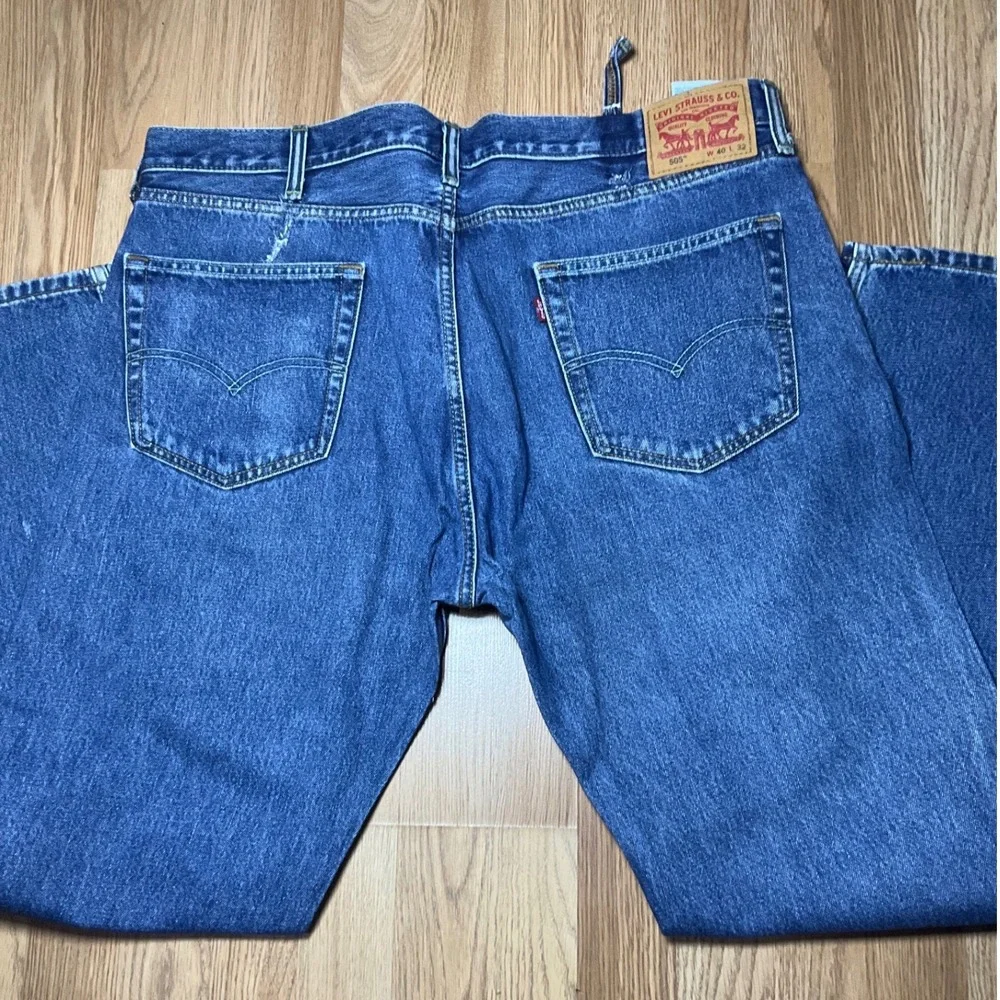 Levis 505 Regular Fit Straight Leg Jeans Mens 40x32 Blue Denim Medium Wash